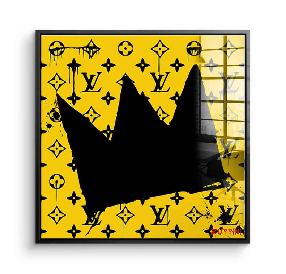 DOTCOMCANVAS® Acrylglasbild Crown - Acrylglas, Acrylglasbild Crown Pop Art Wandbild Kunstdruck von DOTCOMCANVAS®