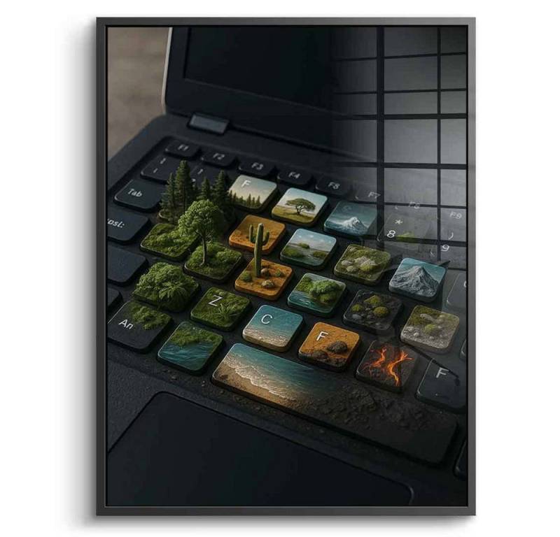 DOTCOMCANVAS® Acrylglasbild Cyber Symbiose - Acrylglas, Acrylglasbild Cyber Symbiose Kunstdruck Wandbild von DOTCOMCANVAS®
