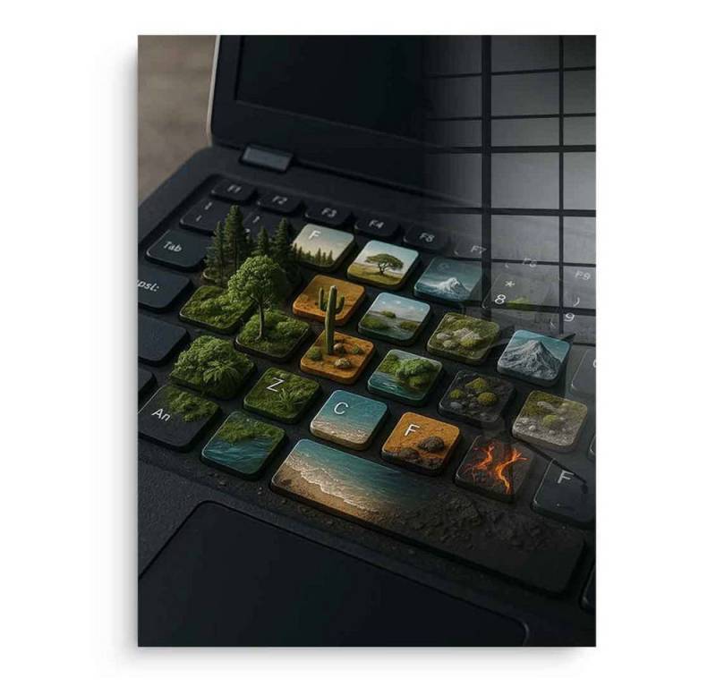 DOTCOMCANVAS® Acrylglasbild Cyber Symbiose - Acrylglas, Acrylglasbild Cyber Symbiose Kunstdruck Wandbild von DOTCOMCANVAS®