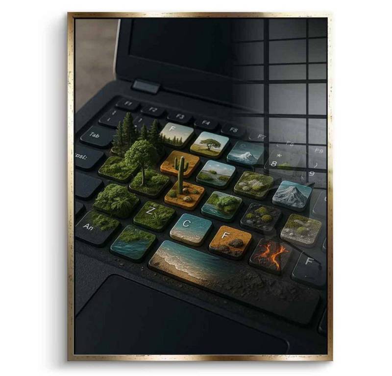 DOTCOMCANVAS® Acrylglasbild Cyber Symbiose - Acrylglas, Acrylglasbild Cyber Symbiose Kunstdruck Wandbild von DOTCOMCANVAS®