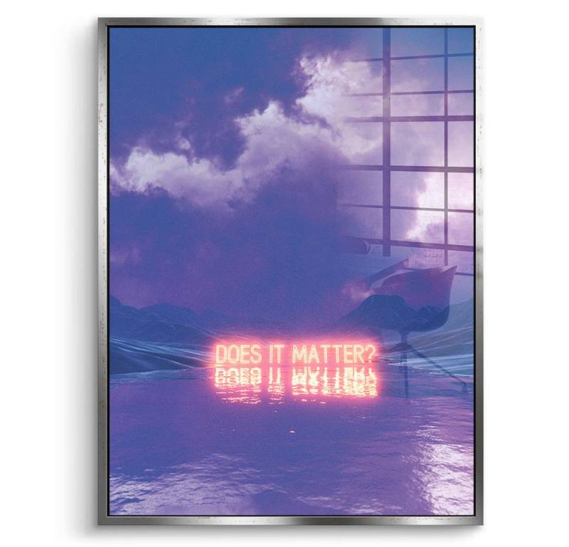DOTCOMCANVAS® Acrylglasbild Does It Matter - Acrylglas, Acrylglasbild violett lila KI AI generiert digitale Kunst Wandbild von DOTCOMCANVAS®