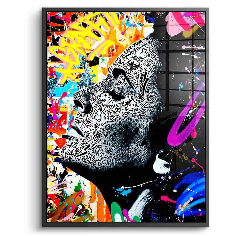 DOTCOMCANVAS® Acrylglasbild ELIZABETH TAYLOR - Acrylglas, Acrylglasbild ELIZABETH TAYLOR Pop Art hochkant Portrait von DOTCOMCANVAS®