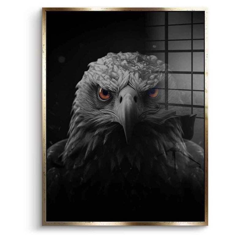DOTCOMCANVAS® Acrylglasbild Eagle - Acrylglas, Acrylglasbild Eagle Natur Tiere schwarz Kunstdruck Wandbild von DOTCOMCANVAS®