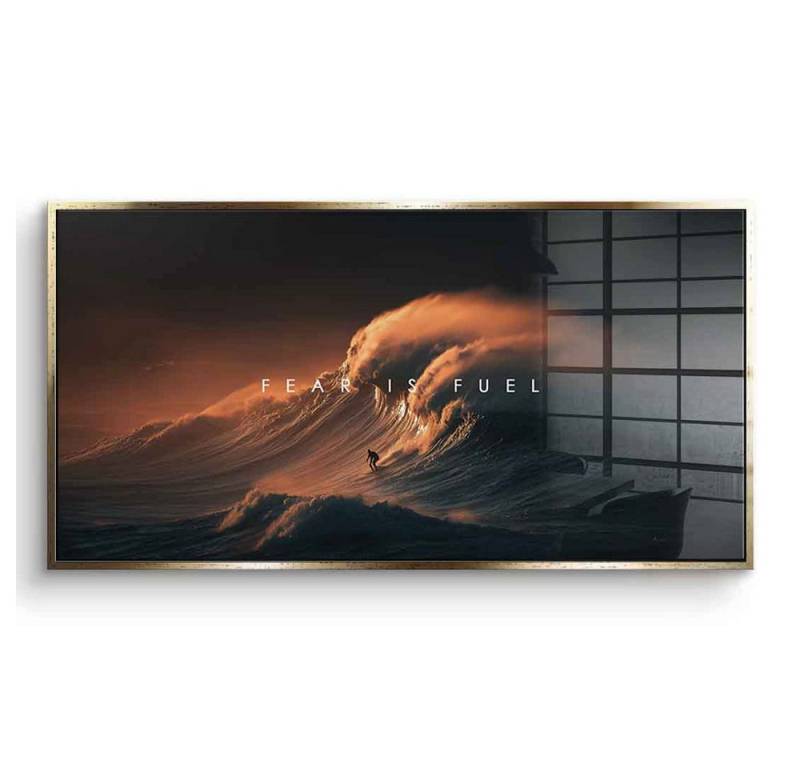 DOTCOMCANVAS® Acrylglasbild Fear is Fuel - Acrylglas, Acrylglasbild Fear is Fuel Kunstdruck Wandbild von DOTCOMCANVAS®