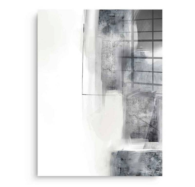 DOTCOMCANVAS® Acrylglasbild Fearless 03 - Acrylglas, Acrylglasbild Fearless 03 weiß grau Wandbild Kunstdruck von DOTCOMCANVAS®
