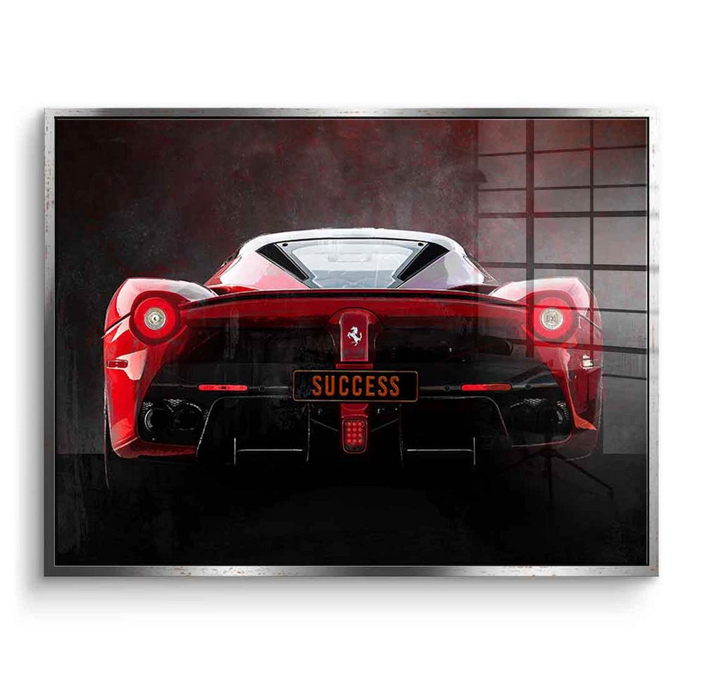 DOTCOMCANVAS® Acrylglasbild Ferrari Backside - Acrylglas, Acrylglasbild Ferrari Backside Auto Kunstdruck Wandbild von DOTCOMCANVAS®