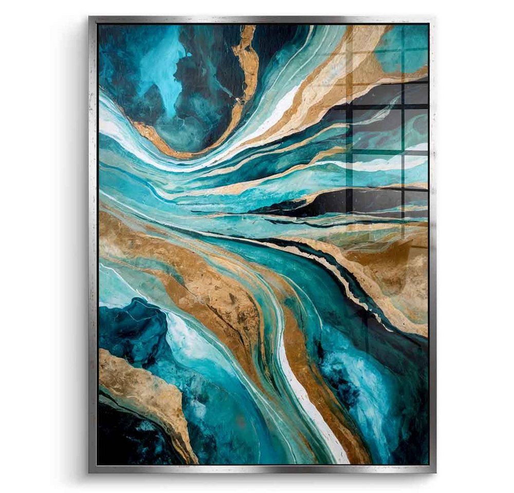 DOTCOMCANVAS® Acrylglasbild Flowing Through Time - Acrylglas, Acrylglasbild flowing through time abstrakt Kunstdruck Wandbild von DOTCOMCANVAS®