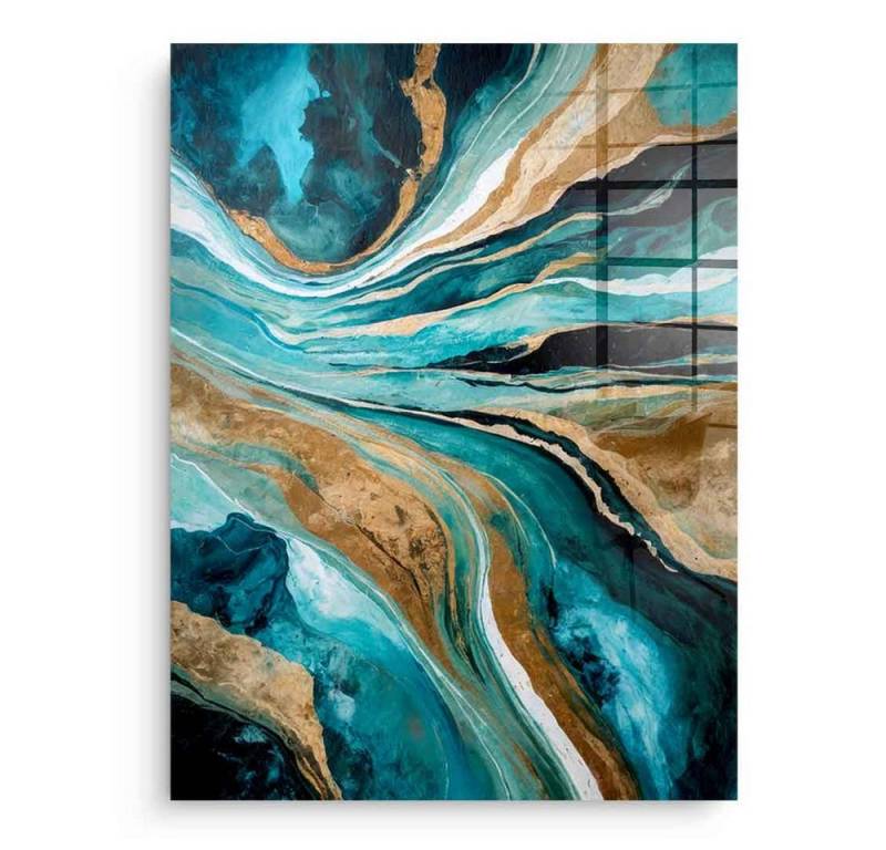 DOTCOMCANVAS® Acrylglasbild Flowing Through Time - Acrylglas, Acrylglasbild flowing through time abstrakt Kunstdruck Wandbild von DOTCOMCANVAS®