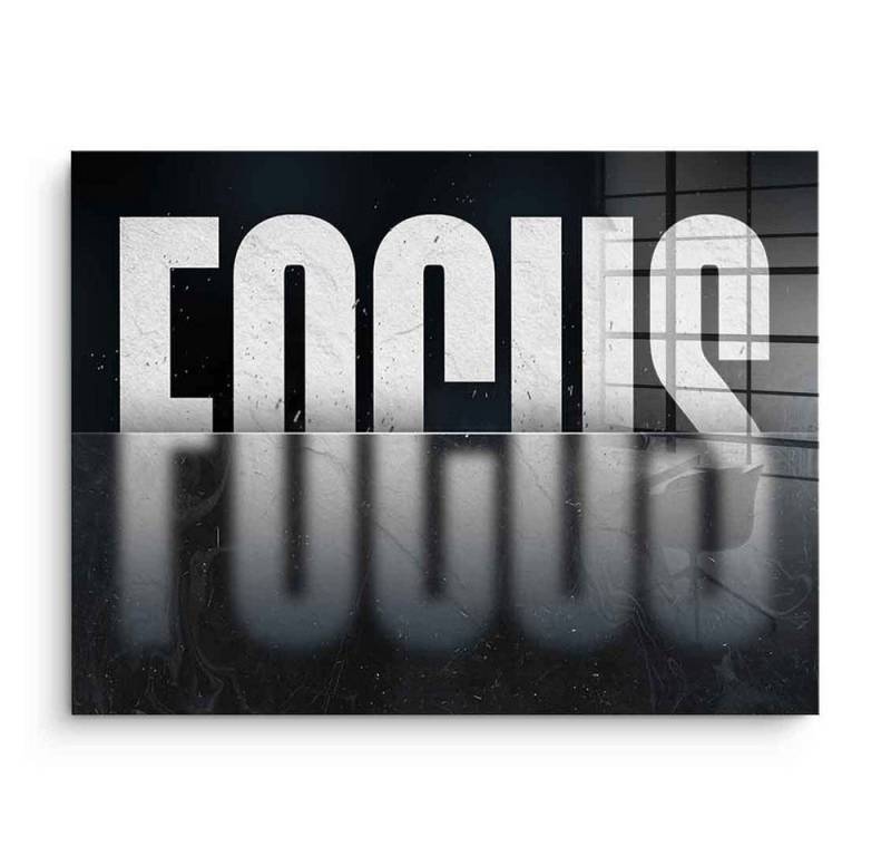 DOTCOMCANVAS® Acrylglasbild Focus - Acrylglas, Acrylglasbild Focus Motivation Erfolg Wandbild Kunstdruck von DOTCOMCANVAS®