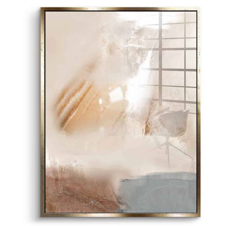 DOTCOMCANVAS® Acrylglasbild Fondness 01 - Acrylglas, Acrylglasbild Fondness 01 weiß grau Wandbild Kunstdruck von DOTCOMCANVAS®