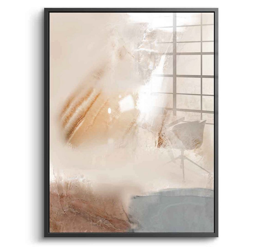 DOTCOMCANVAS® Acrylglasbild Fondness 01 - Acrylglas, Acrylglasbild Fondness 01 weiß grau Wandbild Kunstdruck von DOTCOMCANVAS®