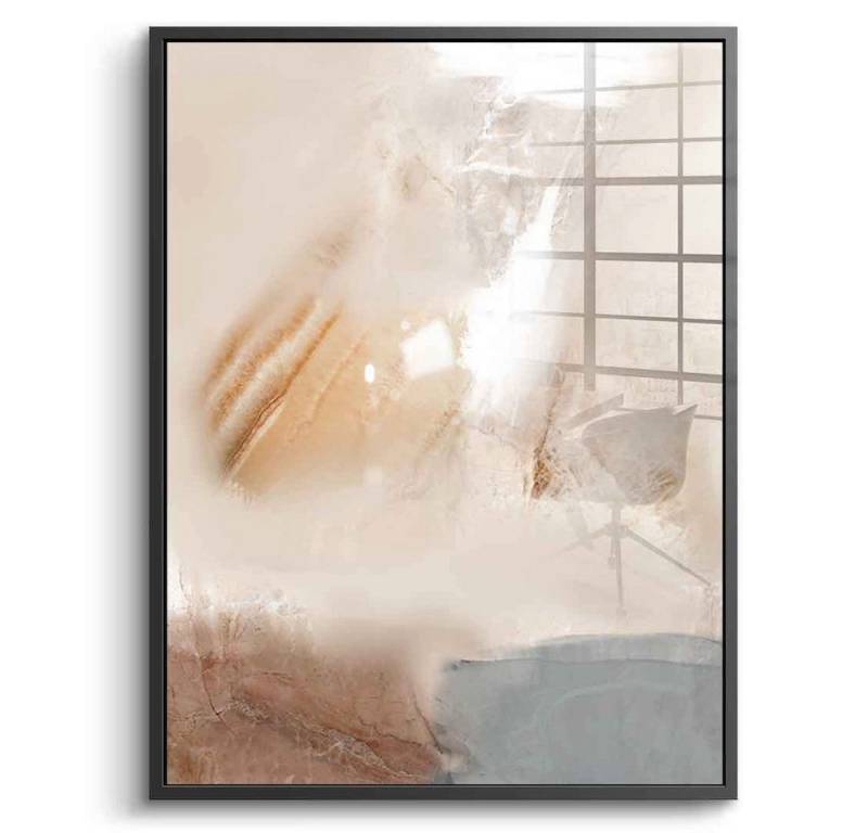 DOTCOMCANVAS® Acrylglasbild Fondness 01 - Acrylglas, Acrylglasbild Fondness 01 weiß grau Wandbild Kunstdruck von DOTCOMCANVAS®