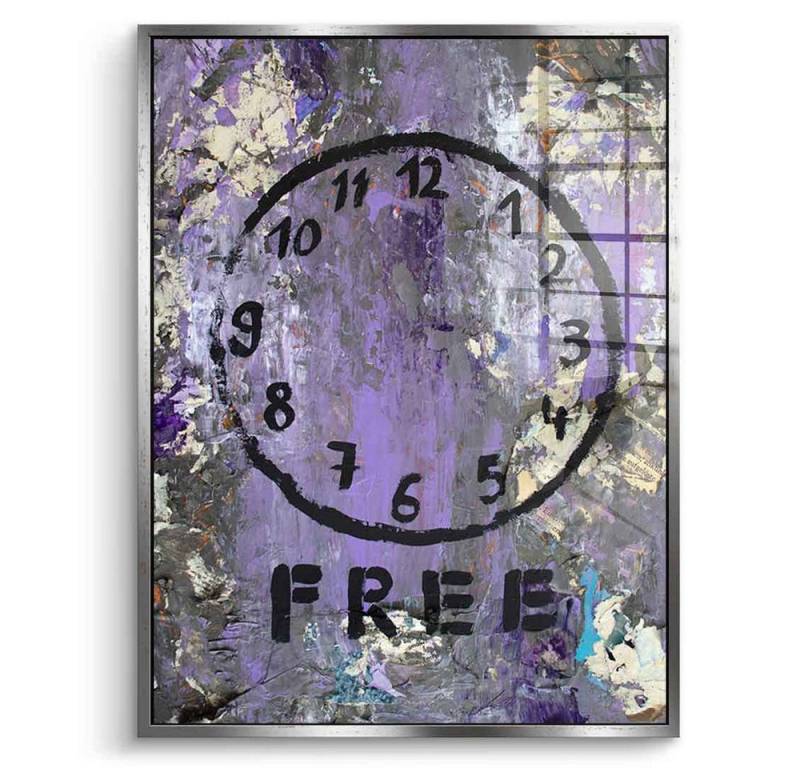 DOTCOMCANVAS® Acrylglasbild Freedom - Acrylglas, Acrylglasbild Freedom abstrakt uhr clock Kunstdruck Wandbild von DOTCOMCANVAS®