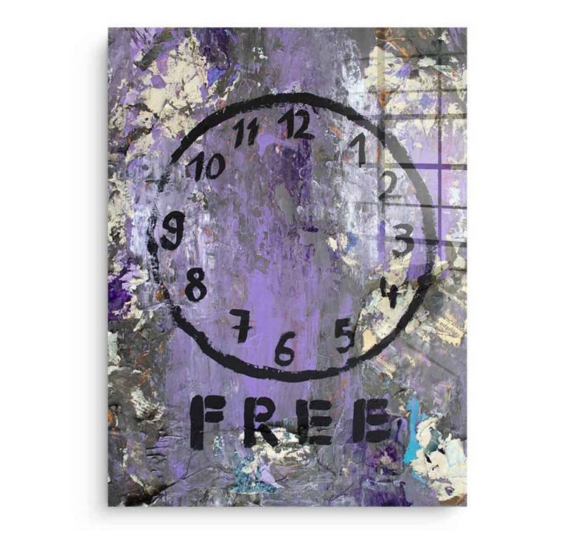 DOTCOMCANVAS® Acrylglasbild Freedom - Acrylglas, Acrylglasbild Freedom abstrakt uhr clock Kunstdruck Wandbild von DOTCOMCANVAS®