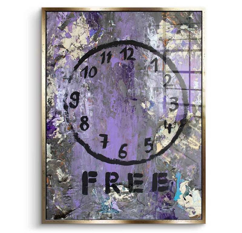 DOTCOMCANVAS® Acrylglasbild Freedom - Acrylglas, Acrylglasbild Freedom abstrakt uhr clock Kunstdruck Wandbild von DOTCOMCANVAS®