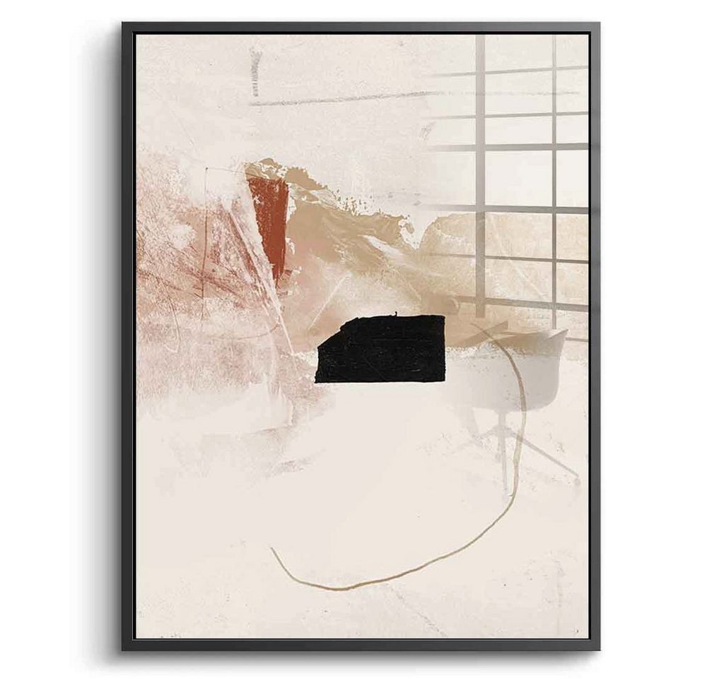 DOTCOMCANVAS® Acrylglasbild From A to B - 2 - Acrylglas, Acrylglasbild weiß beige moderne abstrakte Kunst Druck Wandbild von DOTCOMCANVAS®