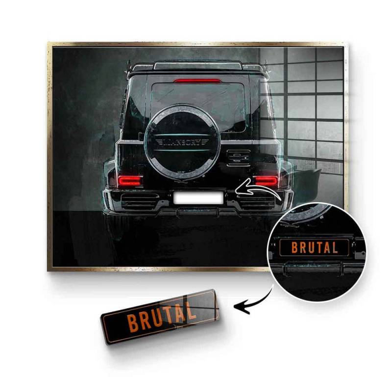 DOTCOMCANVAS® Acrylglasbild G-Wagon Backside - Acrylglas, Acrylglasbild G-Wagon Backside Auto Kunstdruck Wandbild von DOTCOMCANVAS®
