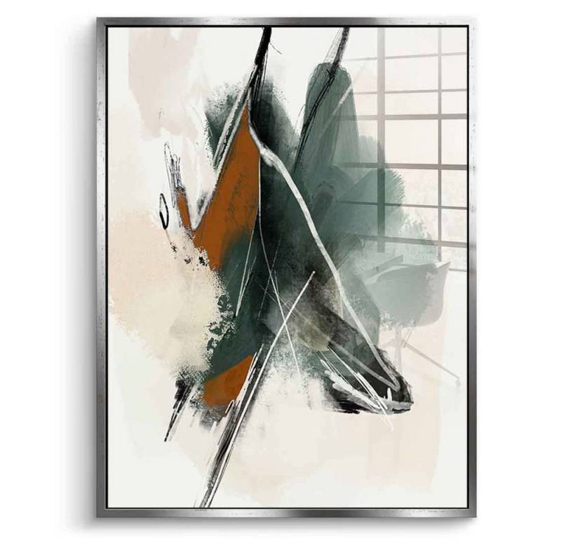 DOTCOMCANVAS® Acrylglasbild Green Abstract 04 - Acrylglas, Acrylglasbild Green Abstract 04 weiß Wandbild Kunstdruck von DOTCOMCANVAS®