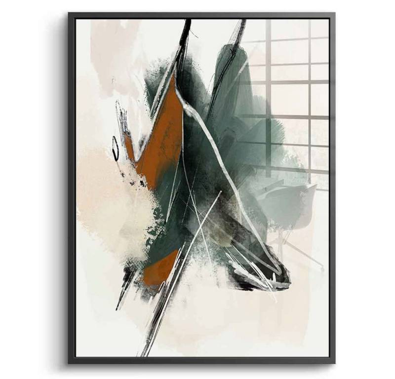 DOTCOMCANVAS® Acrylglasbild Green Abstract 04 - Acrylglas, Acrylglasbild Green Abstract 04 weiß Wandbild Kunstdruck von DOTCOMCANVAS®