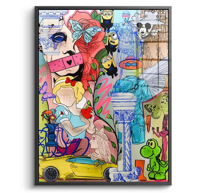 DOTCOMCANVAS® Acrylglasbild Histroy and Hype - Acrylglas, Acrylglasbild Histroy and Hype Collage Wandbild Kunstdruck von DOTCOMCANVAS®