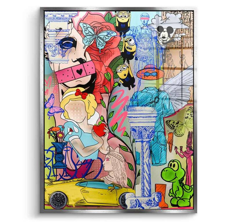 DOTCOMCANVAS® Acrylglasbild Histroy and Hype - Acrylglas, Acrylglasbild Histroy and Hype Collage Wandbild Kunstdruck von DOTCOMCANVAS®