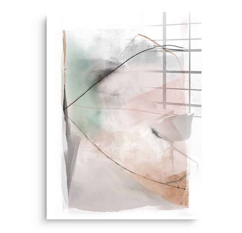 DOTCOMCANVAS® Acrylglasbild Ink 05 - Acrylglas, Acrylglasbild Ink 05 beige Wandbild Kunstdruck von DOTCOMCANVAS®