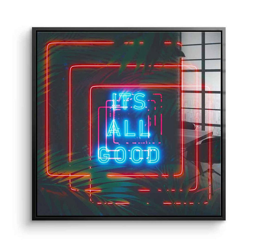 DOTCOMCANVAS® Acrylglasbild Its all good - Acrylglas, Acrylglasbild Its all good KI AI generiert digitale Kunst Wandbild von DOTCOMCANVAS®