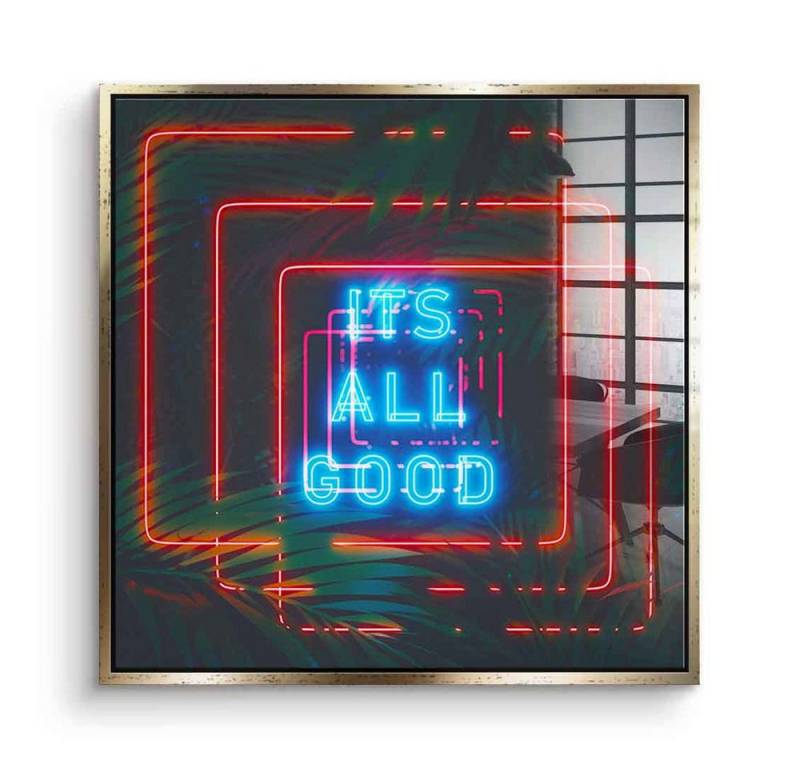 DOTCOMCANVAS® Acrylglasbild Its all good - Acrylglas, Acrylglasbild Its all good KI AI generiert digitale Kunst Wandbild von DOTCOMCANVAS®