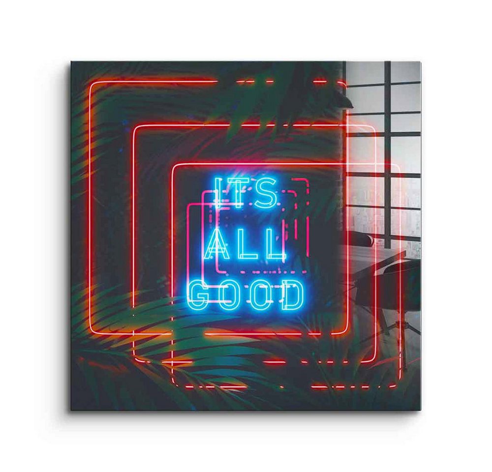 DOTCOMCANVAS® Acrylglasbild Its all good - Acrylglas, Acrylglasbild Its all good KI AI generiert digitale Kunst Wandbild von DOTCOMCANVAS®