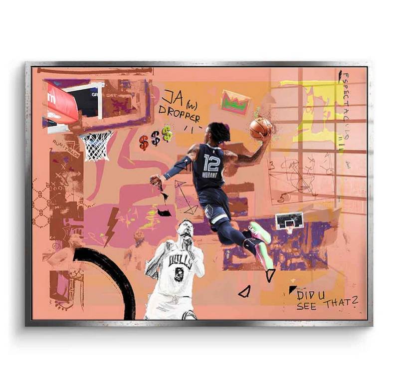 DOTCOMCANVAS® Acrylglasbild Ja Dropper - Acrylglas, Acrylglasbild Ja Morant Dropper NBA Basketball Memphis Grizzlies von DOTCOMCANVAS®