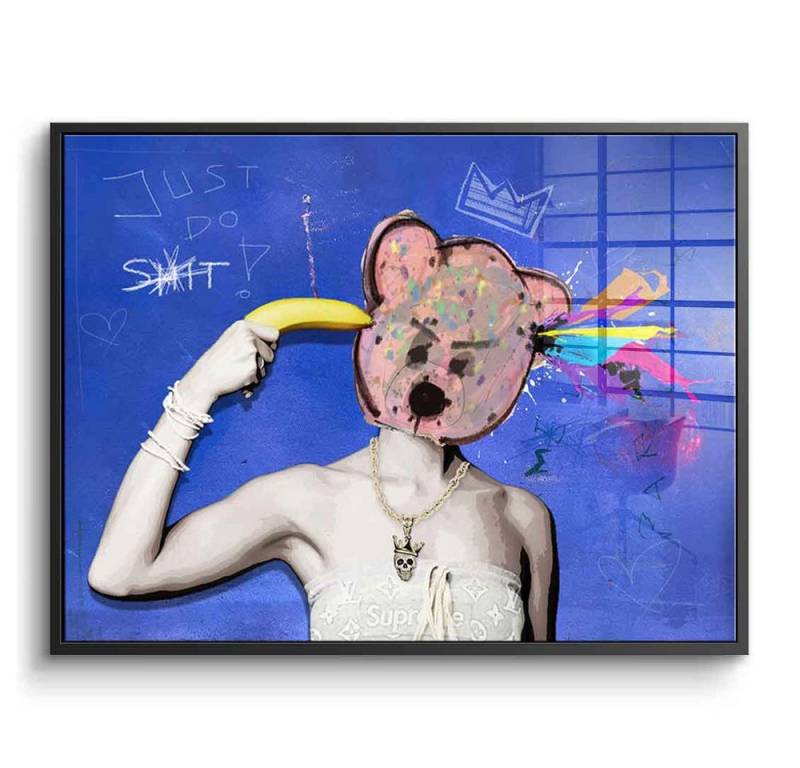 DOTCOMCANVAS® Acrylglasbild Just Do Shit v2 - Acrylglas, Acrylglasbild Just Do Shit v2 Pop Art Portrait Wandbild Kunstdruck von DOTCOMCANVAS®
