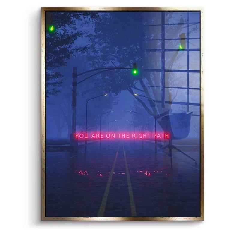 DOTCOMCANVAS® Acrylglasbild Keep Walking - Acrylglas, Acrylglasbild Keep Walking KI AI generiert digitale Kunst Wandbild von DOTCOMCANVAS®
