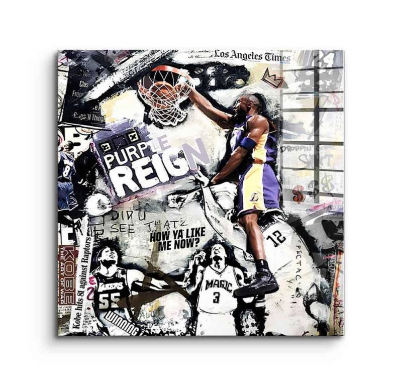 DOTCOMCANVAS® Acrylglasbild Kobe Bryant - Acrylglas, Acrylglasbild Kobe Bryant Pop Art Portrait Wandbild Kunstdruck von DOTCOMCANVAS®