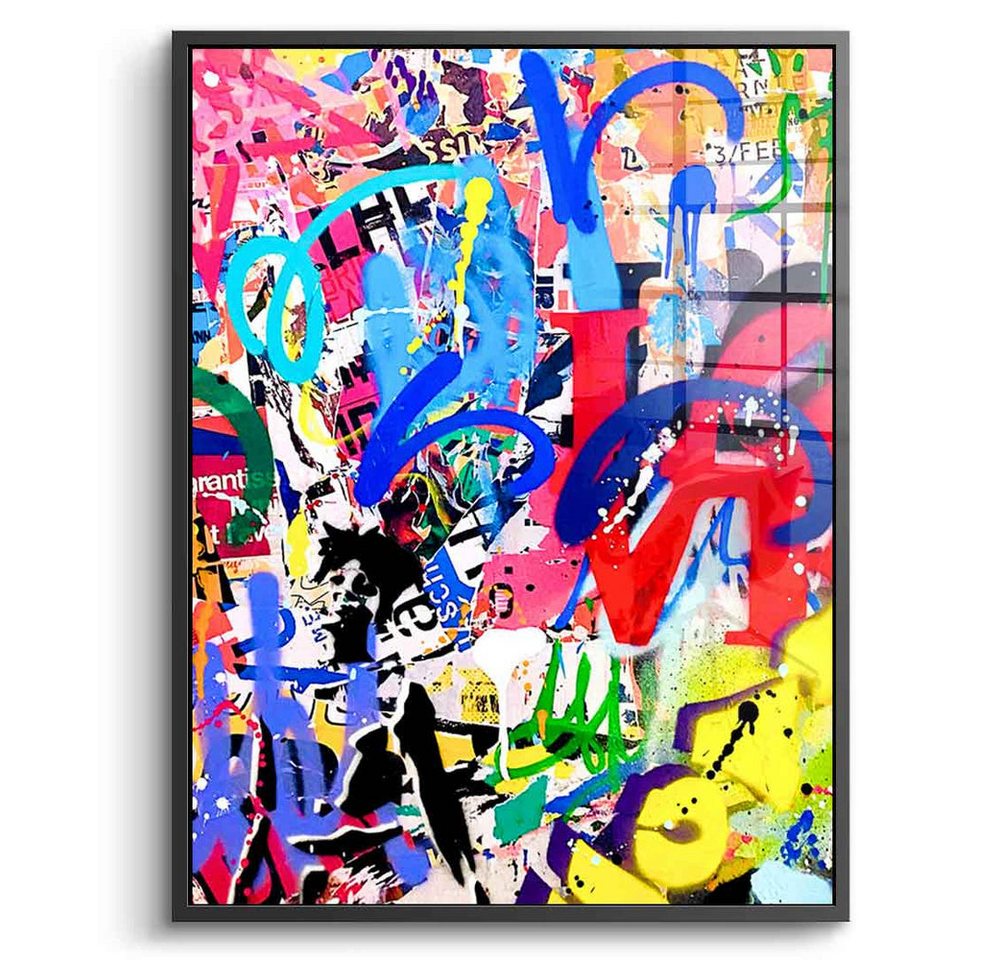 DOTCOMCANVAS® Acrylglasbild LOVE - Acrylglas, Acrylglasbild LOVE Pop Art Graffiti Wandbild hochkant von DOTCOMCANVAS®