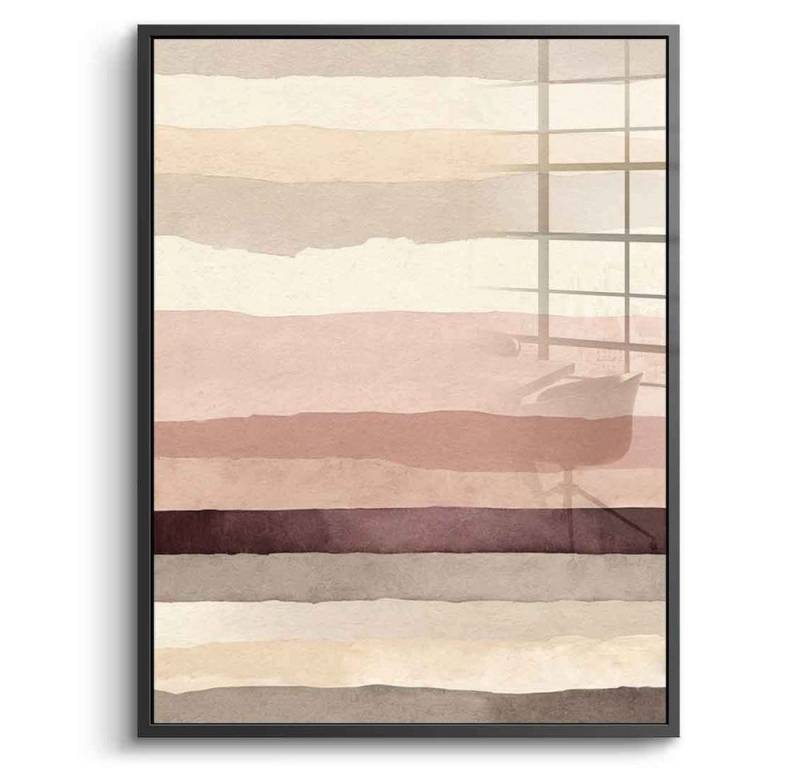 DOTCOMCANVAS® Acrylglasbild Layered Hues - Acrylglas, Acrylglasbild Layered Hues abstrakt Kunstdruck Wandbild von DOTCOMCANVAS®