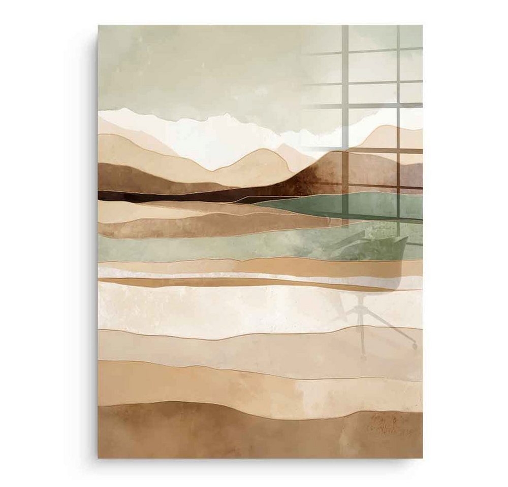 DOTCOMCANVAS® Acrylglasbild Layers Of Time And Terrain - Acrylglas, Acrylglasbild layers of time and terrain abstrakt Kunstdruck Wandbild von DOTCOMCANVAS®