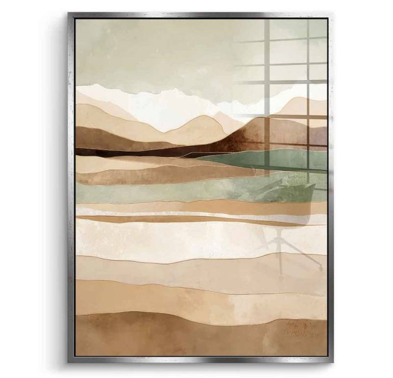 DOTCOMCANVAS® Acrylglasbild Layers Of Time And Terrain - Acrylglas, Acrylglasbild layers of time and terrain abstrakt Kunstdruck Wandbild von DOTCOMCANVAS®