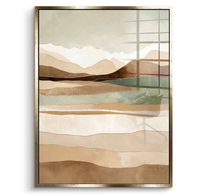 DOTCOMCANVAS® Acrylglasbild Layers Of Time And Terrain - Acrylglas, Acrylglasbild layers of time and terrain abstrakt Kunstdruck Wandbild von DOTCOMCANVAS®