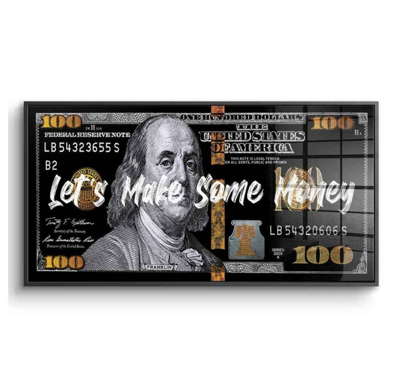 DOTCOMCANVAS® Acrylglasbild Let´s make some money - Acrylglas, Acrylglasbild Let´s make some money Hustle Motivation Kunstdruck von DOTCOMCANVAS®