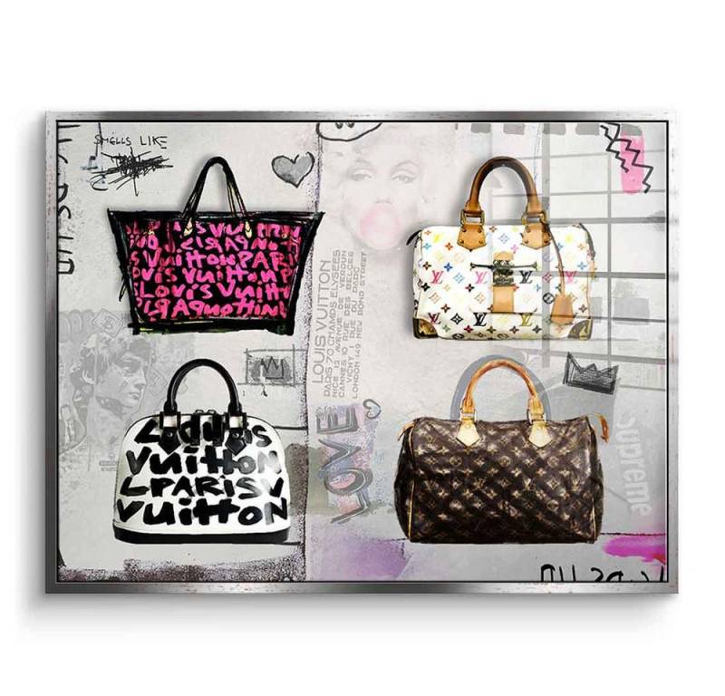 DOTCOMCANVAS® Acrylglasbild Louis Vuitton - Acrylglas, Acrylglasbild Louis Vuitton Handtasche Mode Fashion Wandbild von DOTCOMCANVAS®