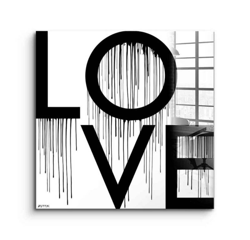 DOTCOMCANVAS® Acrylglasbild Love - Acrylglas, Acrylglasbild Love Art Wandbild Kunstdruck von DOTCOMCANVAS®