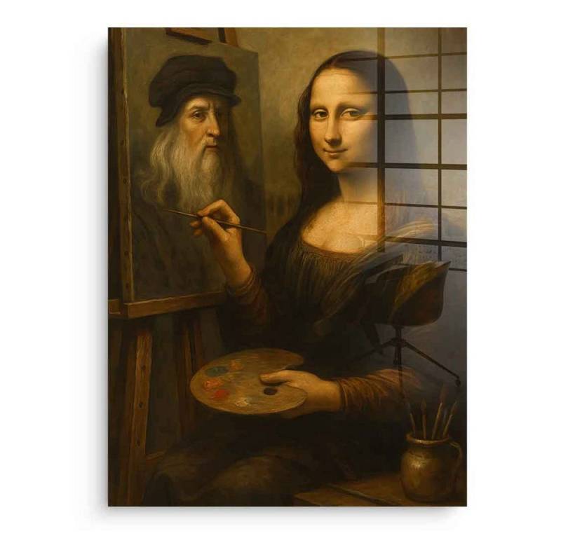 DOTCOMCANVAS® Acrylglasbild MONA PAINTING - Acrylglas, Acrylglasbild MONA PAINTING Mona Lisa Kunstdruck Wandbild von DOTCOMCANVAS®