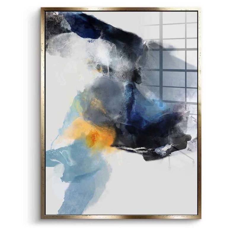 DOTCOMCANVAS® Acrylglasbild Macroscopic - Acrylglas, Acrylglasbild grau Macroscopic moderne abstrakte Kunst Druck Wandbild von DOTCOMCANVAS®