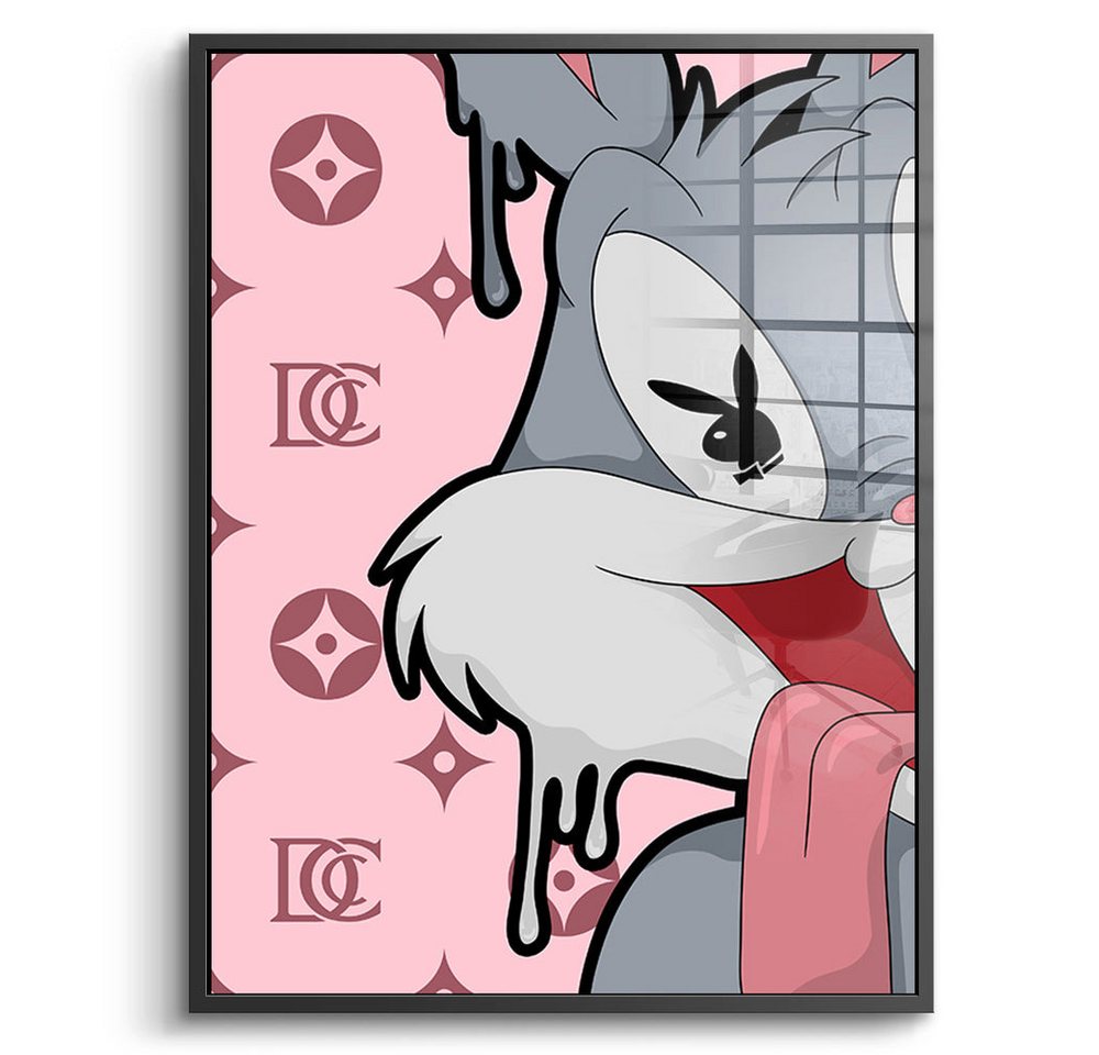 DOTCOMCANVAS® Acrylglasbild Melting Bunny - Acrylglas, Acrylglasbild Melting Bugs Bunny Comic Cartoon Wandbild Kunstdruck von DOTCOMCANVAS®