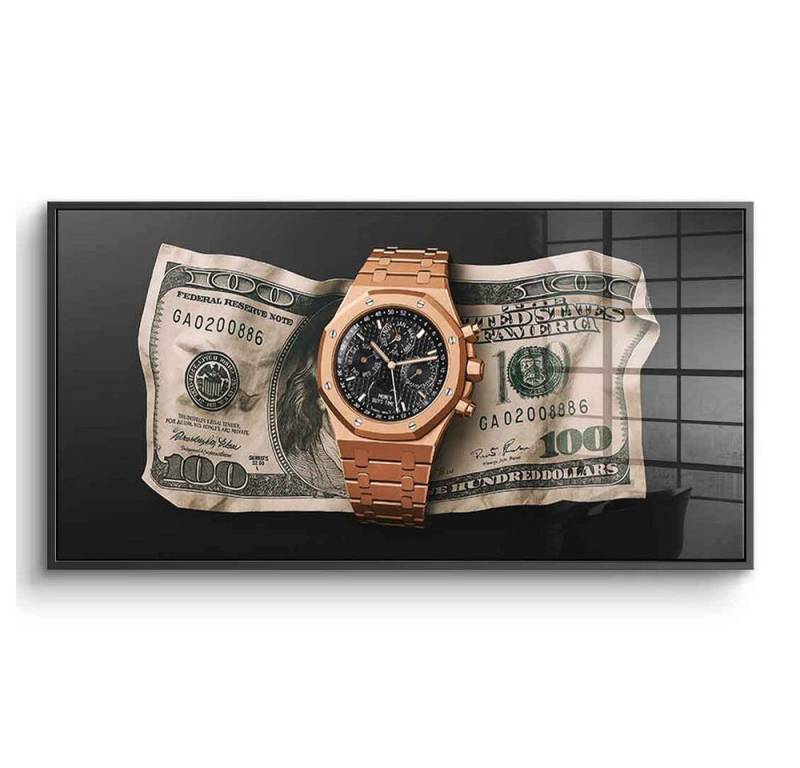 DOTCOMCANVAS® Acrylglasbild Money Buys Time - Acrylglas, Acrylglasbild Money Buys Time Wandbild Kunstdruck von DOTCOMCANVAS®