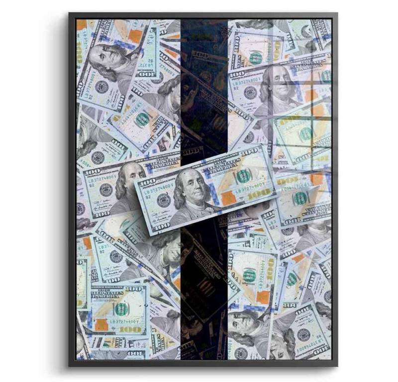 DOTCOMCANVAS® Acrylglasbild Money Stack - Acrylglas, Acrylglasbild Geldschein Geldstapel Dollar Reichtum Erfolg Wandbild von DOTCOMCANVAS®