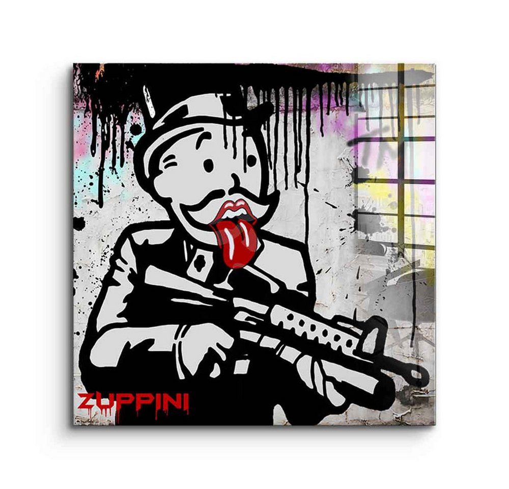 DOTCOMCANVAS® Acrylglasbild Monopoly Gangster - Acrylglas, Acrylglasbild Mr. Monopoly Gangster Comic Cartoon Graffiti Wandbild von DOTCOMCANVAS®