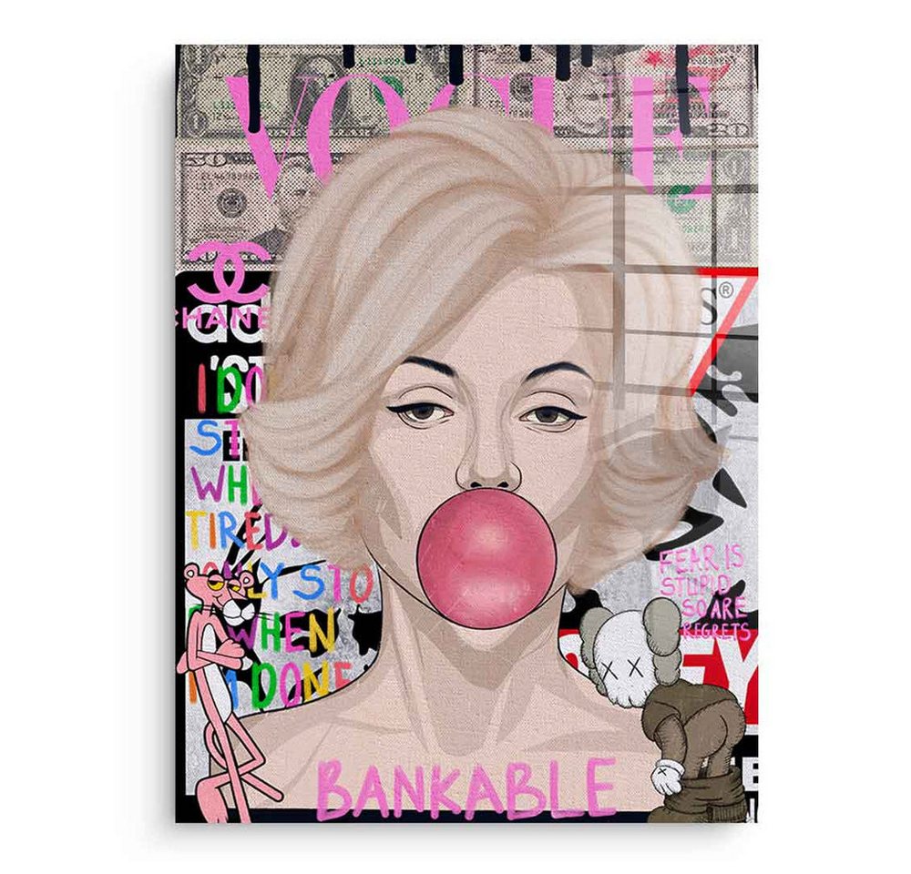 DOTCOMCANVAS® Acrylglasbild Monroe Marilyn - Acrylglas, Acrylglasbild Monroe Marilyn Pop Art Portrait Wandbild von DOTCOMCANVAS®