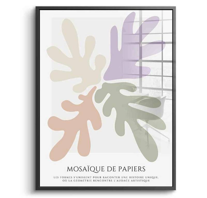 DOTCOMCANVAS® Acrylglasbild Mosaique de papiers 2 - Acrylglas, Acrylglasbild Mosaique de papiers 2 Kunstdruck Wandbild von DOTCOMCANVAS®