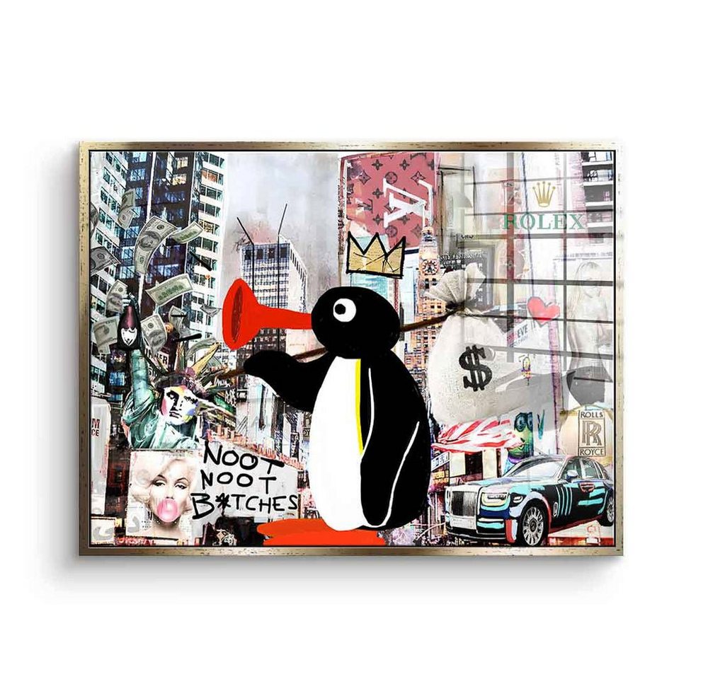 DOTCOMCANVAS® Acrylglasbild Noot Noot - Acrylglas, Acrylglasbild Pop Art Collage Streetart Lifestyle quer Noot Noot von DOTCOMCANVAS®